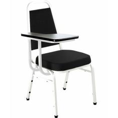 Cadeira Universitária Empilhável Linha Hotel Plus Preto