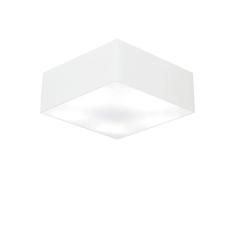 Plafon Quadrado Md-3001 Cúpula Em Tecido 12/35x35cm Branco - Bivolt