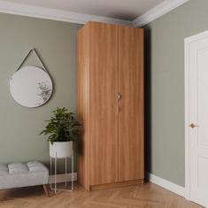 Guarda Roupa 2 Portas com Cabideiro 2 Gavetas Hera CabeCasa MadeiraOri