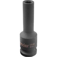 Soquete Sextavado de Impacto Longo Encaixe 1/2" 08mm Aço Cromo - Vonder