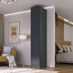 Guarda-roupa 1 Porta Mdf Ravi Grafito
