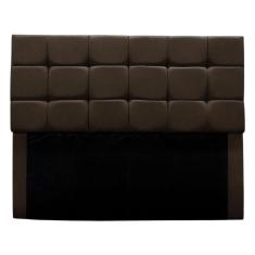 Cabeceira Cama Box Estofada Queen 160 Cm Bianca Suede Marrom