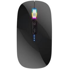 Mouse Recarregável Com 2 Bluetooth + USB Para Macbook Air Pro M1 M2 M3