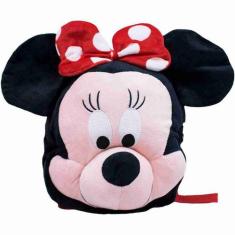 Mochila Infantil Preto Minnie Pelúcia - Disney