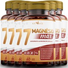 7 Magnésio Max - Óxido - Bisglicinato - Malato - Carbonato - Taurato -