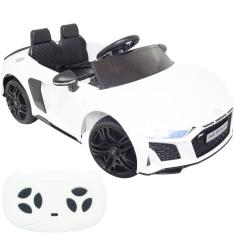 Mini Carro Elétrico Infantil Criança 12V Audi R8 Spyder Controle Remoto Motorizado Brinqway BW-123