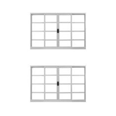 Kit com 2 Janelas de Aço de Correr 100x150cm 4 Folhas Minas Sul MGM Branco