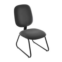 Cadeira Diretor Trapézio para Escritório Linha Uno Preto