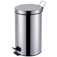 Lixeira Mor Ágata Inox com Pedal 3 Litros, Prata