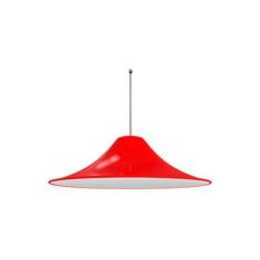 Pendente chapéu chinês branco 40cm inove, Vermelho Branco, Bivolt