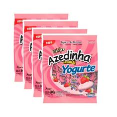 Kit 4 Pacotes Bala Mastigável Azedinha Iogurte 600gr cada - Ice Kiss