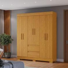 Guarda-Roupa Casal 6 Portas e 2 Gavetas Chantrieri Espresso Móveis Cinamomo