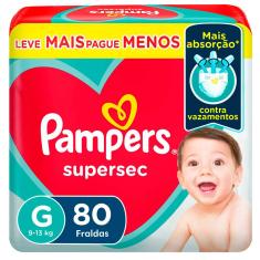 Fralda Pampers Supersec G 80 Unidades