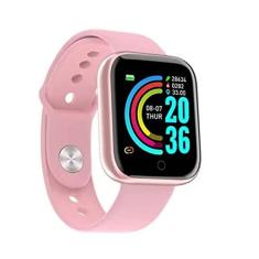 Relogio Inteligente Smartwatch Feminino D20 Pro Rosa Dourado
