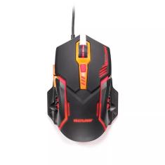 Mouse Gamer 2400DPI Preto e Laranja MO270 Multilaser