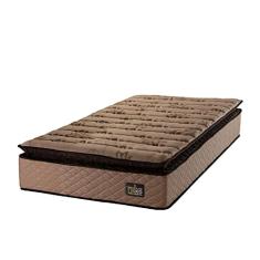 Colchão Solteiro Espuma D33 Pillow Top Van Gogh 88x188x29cm Marrom Hellen - Suporta até 120kg por Pessoa