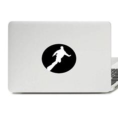 Adesivo de notebook com emblema de vinil preto para skate esportivo