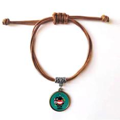 DIYthinker Pulseira de couro de monstro alienígena e universo, pulseira marrom para presente
