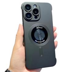 zjmriod Capa minimalista de silicone compatível com iPhone 13 Pro com amortecedor de lente de câmera, design sem moldura, capa ultrafina e à prova de choque, capa de proteção contra impactos simples e