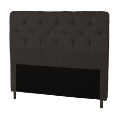 Cabeceira Solteiro 90cm Para Cama Box Ravena Suede Marrom - DS Móveis