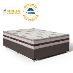 Cama Box com Colchão de Molas Ensacadas Anjos Classic Viúva 128 cm - A