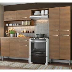 Cozinha Compacta Madesa Emilly Pop Com Armário e Balcão - Rustic