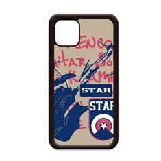 Capa de guitarra com estampa de rabiscos para iPhone 11 Pro Max para Apple Mobile Case