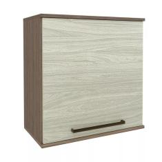 Armário Aéreo para Cozinha 1 Porta Evolution Plus Batrol Móveis Tannat/Legno Crema