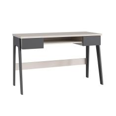 Mesa Escrivaninha Primazzia Com Gavetas Móveis Canção Grafite/ Off White