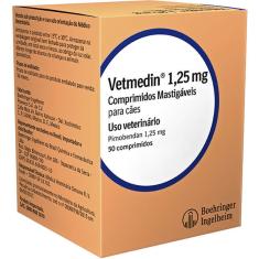 Vetmedin Boehringer Ingelheim 50 Comprimidos Mastigáveis para Cães - 1,25 mg