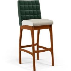 Banqueta Alta Cozinha Sala De Jantar Fixa Mila B04 Facto Verde Musgo L