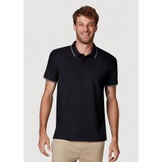 Camisa Polo Piquet Masculina Básica Regular Em Algodão