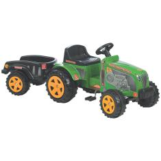 Trator Fazendeiro Biemme Brinquedos a Pedal com Caçamba - Verde