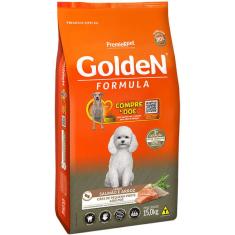 Ração Seca PremieR Pet Golden Formula Mini Bits Salmão e Arroz para Cães Adultos de Raças Pequenas - 15 Kg