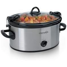 Panela Elétrica Multifuncional 6L, Aço Inoxidável com Controle de Temperatura, 1800W, 110V, CROCK POT SCCPVL600 S, Prateado