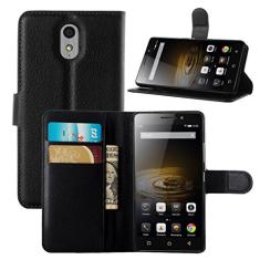 Capa carteira Lenovo Vibe P1m, carteira flip de couro PU premium com compartimento para cartão, suporte e fecho magnético [capa interna à prova de choque de TPU] Compatível com Lenovo Vibe P1m