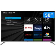 Smart TV Philco 58" 4K Roku Led Dolby Audio PTV58G7UR2CSBL Smart TV PH