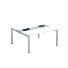 Mesa Plataforma Dupla com Pé de Aço para Coworking 150X140/2P PDC15/14/2P Branco/Cinza