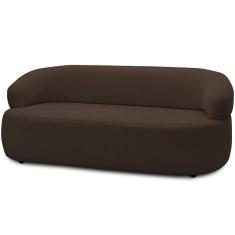 Sofá 2 Lugares Orgânico Sala De Estar Living 140cm Carmen F04 Veludo Marrom - Lyam Decor