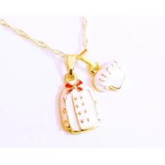 Colar Cordão Cozinheiro Chefe Jaleco Folheado 18k - Milena Folheados, 