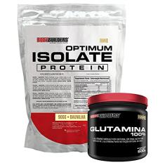 Kit Optimum Isolate Whey Protein 900g + Glutamina 500g- Bodybuilders