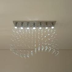 Lustre para sala de jantar em cristais k9 com 65cm de altura