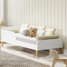 Cama Infantil Solteiro Montessori Movelbras Branco