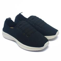 Tênis Feminino Calce Fácil com Cadarço Falso Macio e Confortável - Sem