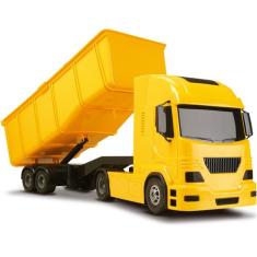Caminhão Caçamba Basculante Grande 52 Cm - Silmar Brinquedos, Amarelo