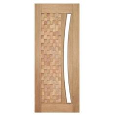 Porta de Madeira Maciça Detalhe Para Vidro Em Arco Casmavi de Cedro Ar