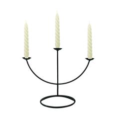 Castiçal 3 Arcos 31 cm Porta velas Brancas velitas Decoração