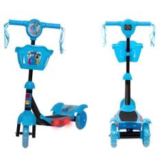 Patinete Infantil Turma Do Problems c/ Musica e Luz-Até 35KG - Toys 2u