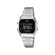 Relógio Casio Feminino Vintage LA680WA-1BDF, Prata
