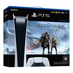 Console Playstation 5 Edição Digital 825gb Com God Of War Ragnarök Sony Cor Branco/preto PlayStation 5